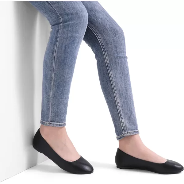 imageDREAM PAIRS Womens SoleSimple Ballerina Walking Flats ShoesBlackPu