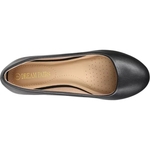 imageDREAM PAIRS Womens SoleSimple Ballerina Walking Flats ShoesBlackPu