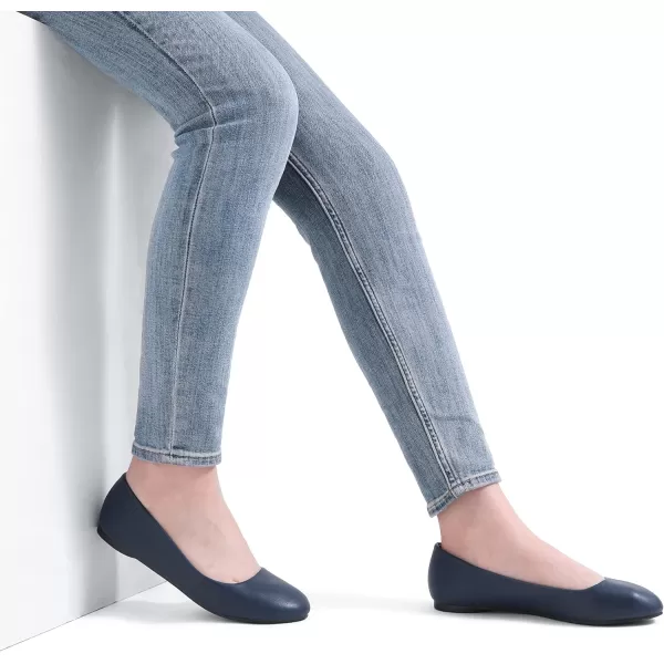 imageDREAM PAIRS Womens SoleSimple Ballerina Walking Flats ShoesNavy
