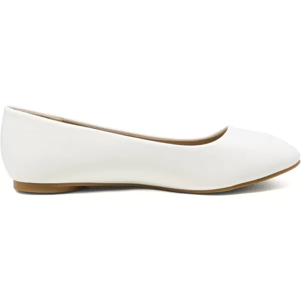 imageDREAM PAIRS Womens SoleSimple Ballerina Walking Flats ShoesWhite
