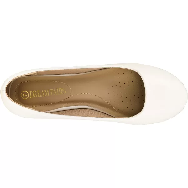 imageDREAM PAIRS Womens SoleSimple Ballerina Walking Flats ShoesWhite