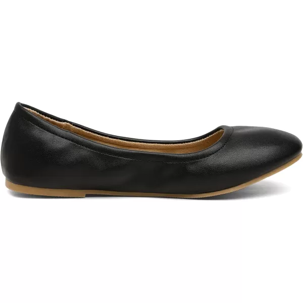 imageDREAM PAIRS Womens Solefina Solid Plain Walking Classic Ballet Flats ShoesBlack