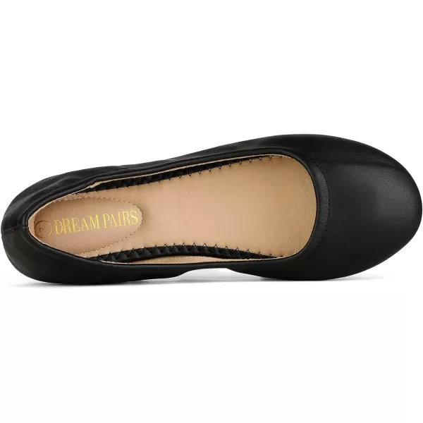 imageDREAM PAIRS Womens Solefina Solid Plain Walking Classic Ballet Flats ShoesBlack