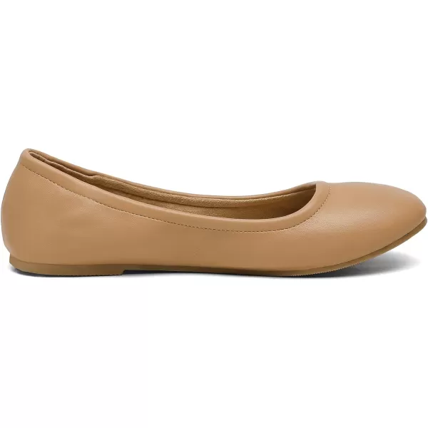 imageDREAM PAIRS Womens Solefina Solid Plain Walking Classic Ballet Flats ShoesNude