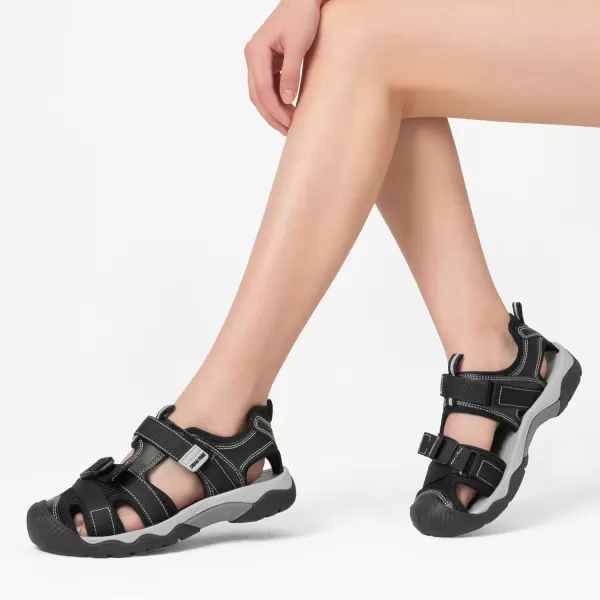 imageDREAM PAIRS Womens Sport Athletic Sandals Outdoor Hiking SandalsBlack