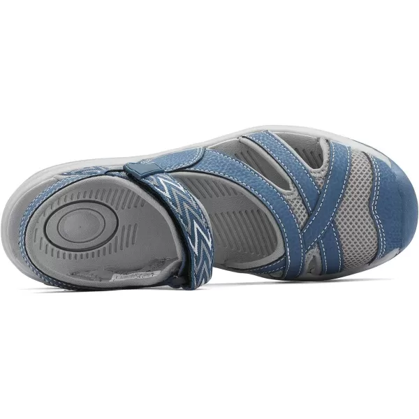 imageDREAM PAIRS Womens Sport Athletic Sandals Outdoor Hiking SandalsDarkBlue