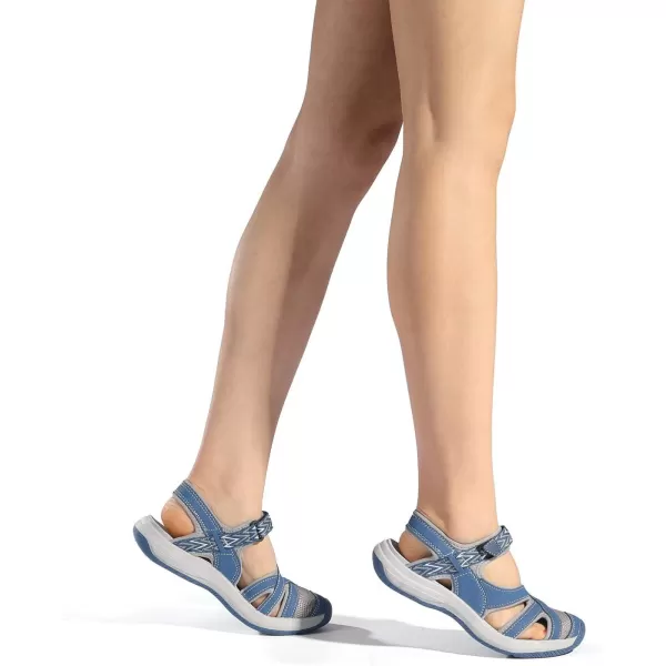 imageDREAM PAIRS Womens Sport Athletic Sandals Outdoor Hiking SandalsDarkBlue