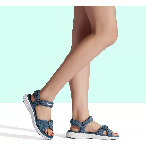 imageDREAM PAIRS Womens Sport Athletic Sandals Outdoor Hiking SandalsQdark Blue
