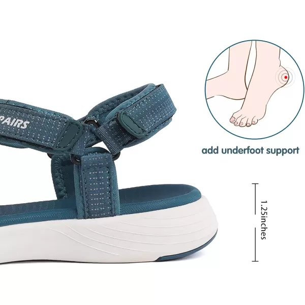 imageDREAM PAIRS Womens Sport Athletic Sandals Outdoor Hiking SandalsQdark Blue
