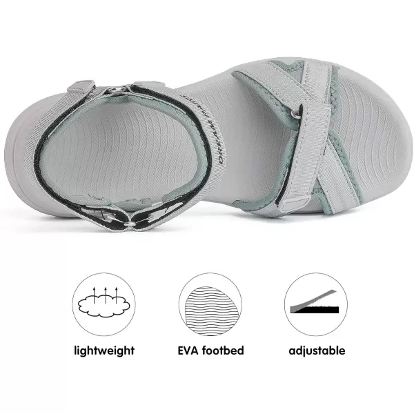 imageDREAM PAIRS Womens Sport Athletic Sandals Outdoor Hiking SandalsQgrey