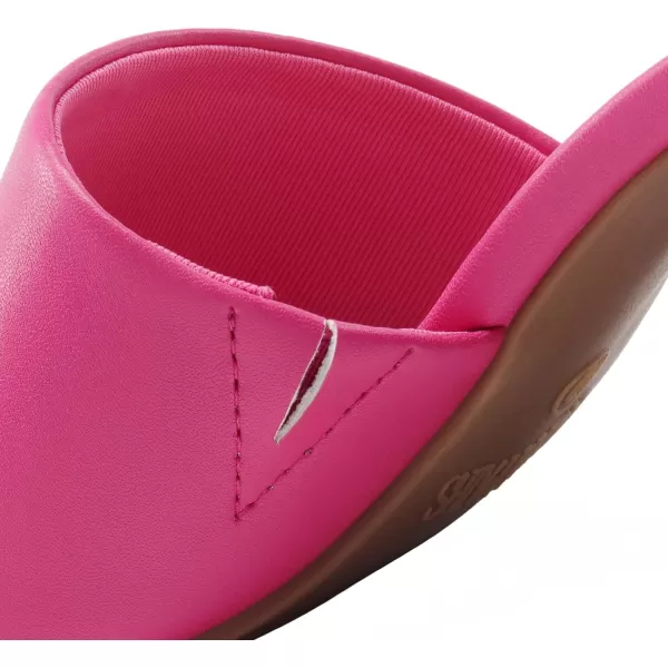 imageDREAM PAIRS Womens Square Open Toe Heels Sandals Low Block Chunky Heeled Sandals Slide Sandals Slip on Comfortable Casual Pumps ShoesHot Pinkpu
