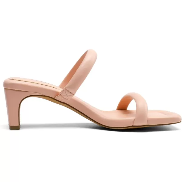 imageDREAM PAIRS Womens Square Toe Heels for Women Two Strap Open Toe Low Block Chunky Heels Sandals Dress Pumps ShoesPink