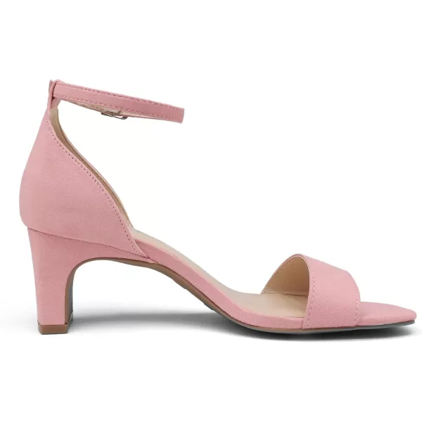 imageDREAM PAIRS Womens Square Toe Low Block Chunky Heels Open Toe Ankle Strap Dress Pump ShoesLightPink