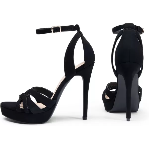 imageDREAM PAIRS Womens Stiletto Heels High Open Toe Ankle Strap Platform Heeled Sandals for WomenBlacknubuck