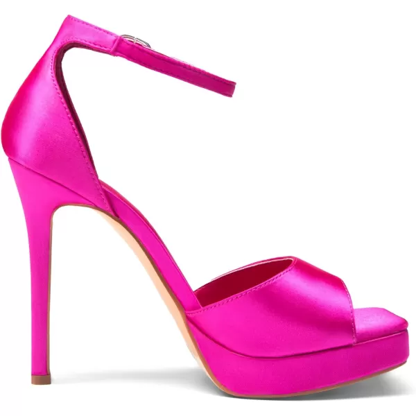 imageDREAM PAIRS Womens Stiletto High Heels Platform Ankle Strap Square Open Toe Dress Sexy SandalsHot Pinksatin