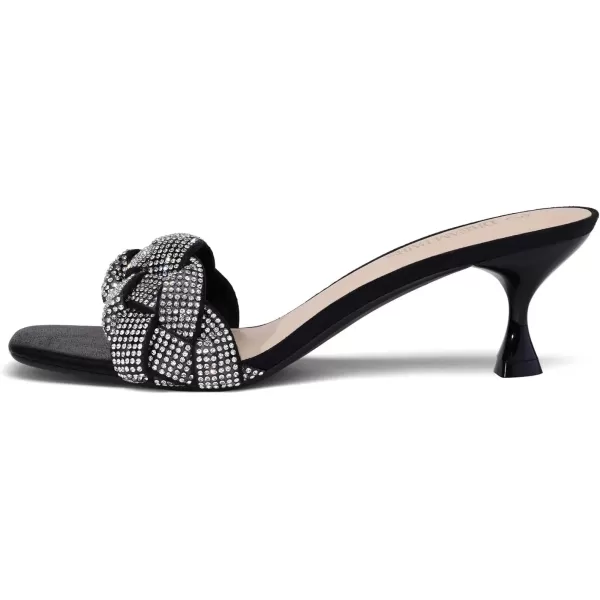 imageDREAM PAIRS Womens Stilettos Heels Open Square Toe Comfort Low Kitten Heels Sexy Dress Pumps Sandals Evening Party Prom Dance ShoesBlackRhinestone