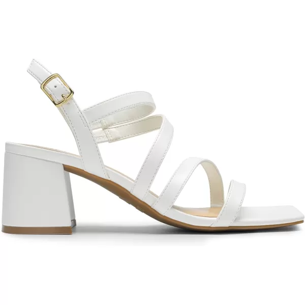 imageDREAM PAIRS Womens Strappy Chunky Heels Low Block Square Open Toe Sandals Dress Party ShoesWhitepu