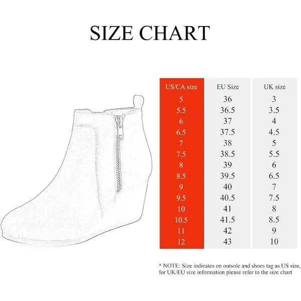 imageDREAM PAIRS Womens Suede Low Wedges Ankle BootsDoubleTanSuede