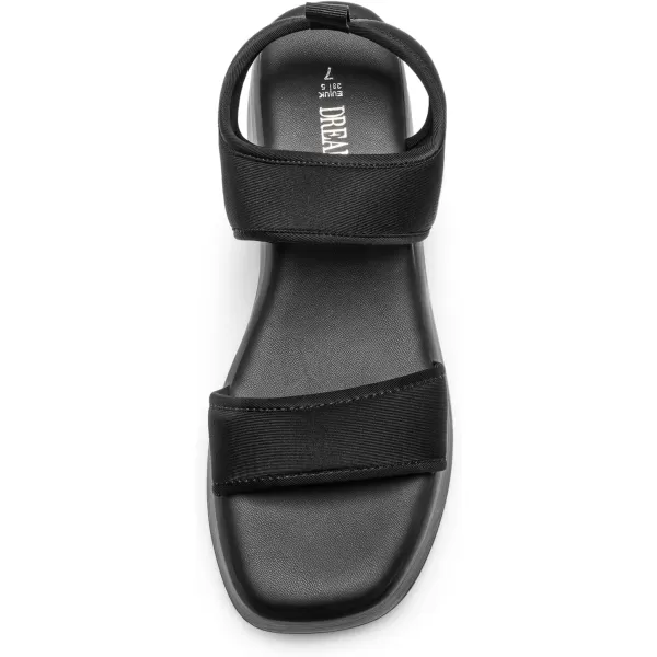 imageDREAM PAIRS Womens Summer Dressy Platform Sandals Casual Comfort Low Wedge Chunky HeelsBlack