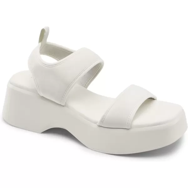 imageDREAM PAIRS Womens Summer Dressy Platform Sandals Casual Comfort Low Wedge Chunky HeelsWhite