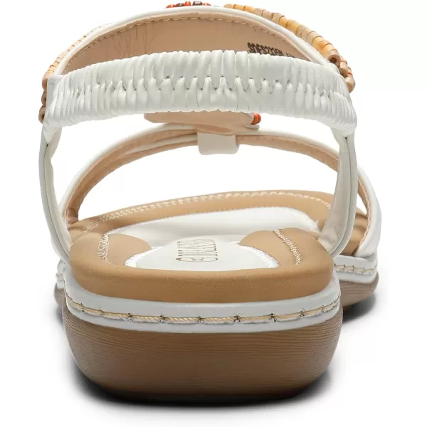 imageDREAM PAIRS Womens Summer Flat Sandals Comfortable Dressy Elastic Ankle Strap Casual Bohemian Sandals Shoes for Walking BeachWhitepu