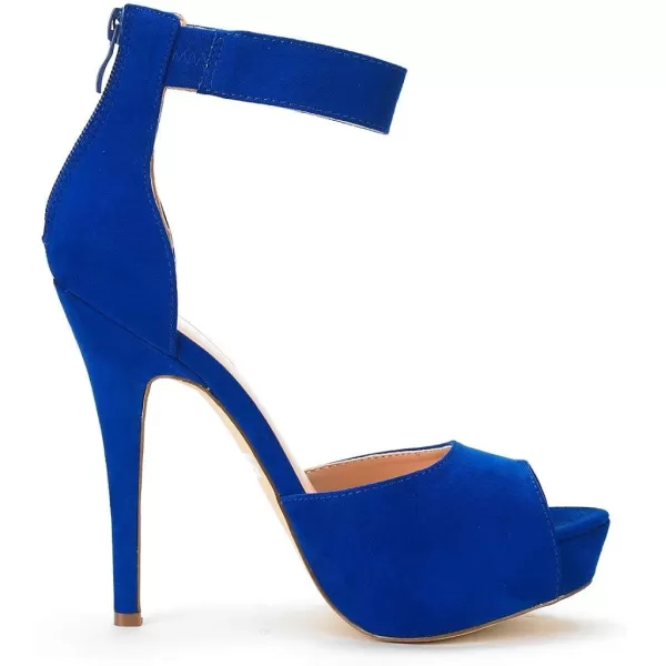 imageDREAM PAIRS Womens Swan05 High Heel Platform Dress Pump ShoesRoyal Blue
