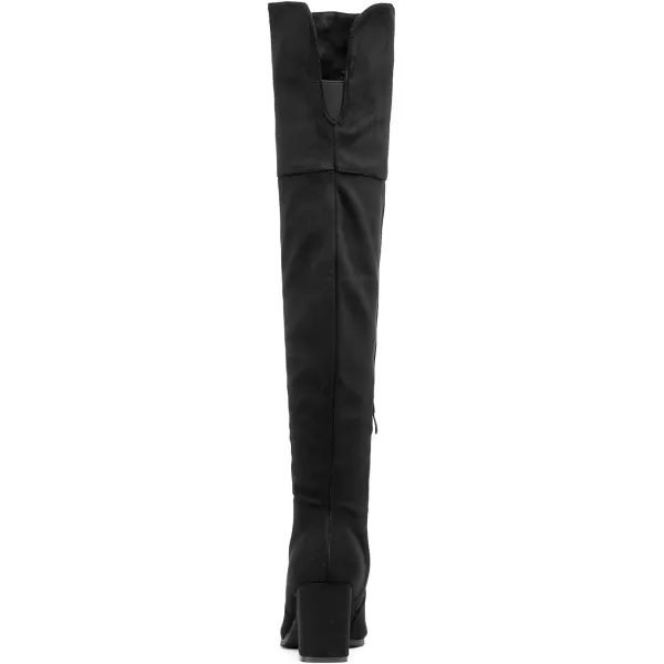 imageDREAM PAIRS Womens Thigh High Block Heel Over The Knee BootsBlackstretchhigh