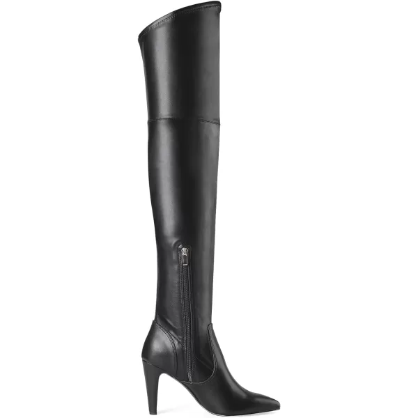 imageDREAM PAIRS Womens Thigh High Boots Over The Knee Heels Long Sexy Pointed Toe BootsBlackPu
