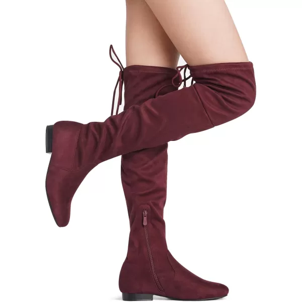 imageDREAM PAIRS Womens Thigh High Chunky Heel Platform Over The Knee BootsBlack Nubucksarahhi