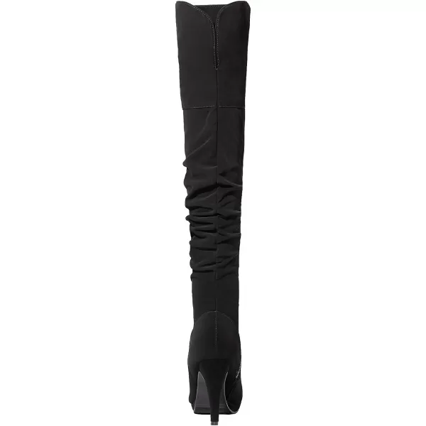imageDREAM PAIRS Womens Thigh High Chunky Heel Platform Over The Knee BootsBlack Nubucksarahhi