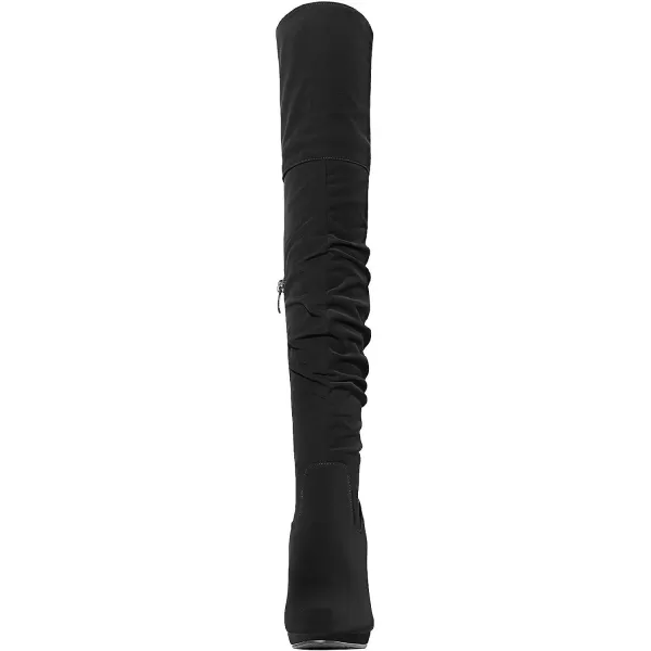 imageDREAM PAIRS Womens Thigh High Chunky Heel Platform Over The Knee BootsBlack Nubucksarahhi