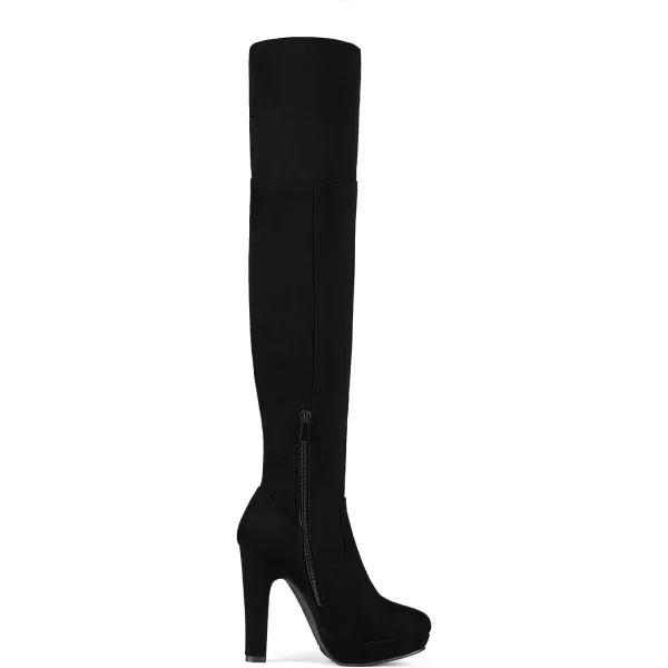 imageDREAM PAIRS Womens Thigh High Chunky Heel Platform Over The Knee BootsBlackhighplat