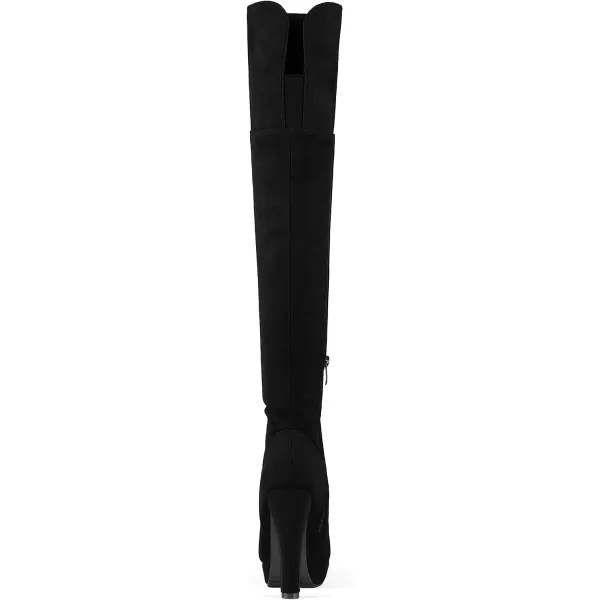 imageDREAM PAIRS Womens Thigh High Chunky Heel Platform Over The Knee BootsBlackhighplat