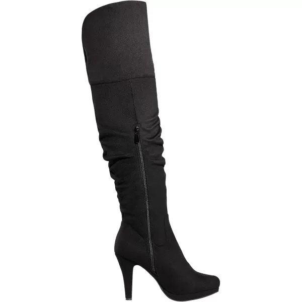 imageDREAM PAIRS Womens Thigh High Chunky Heel Platform Over The Knee BootsBlacksarahhi