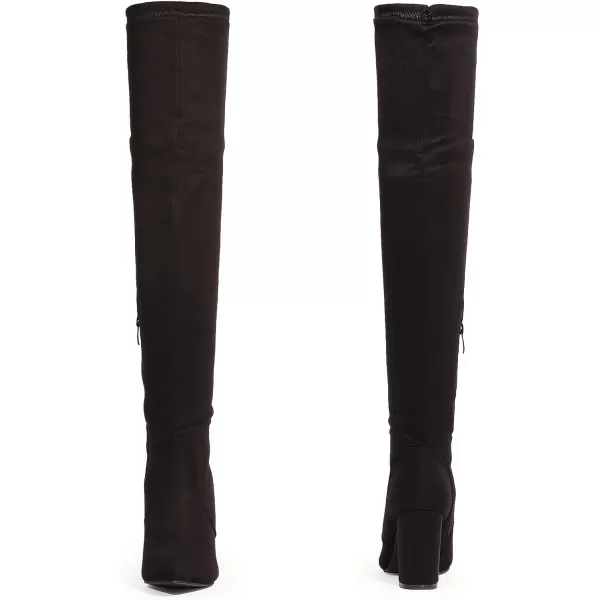 imageDREAM PAIRS Womens Thigh High Fashion Boots Over The Knee Block Heel BootsBlack1n
