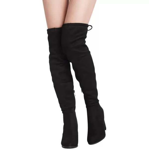imageDREAM PAIRS Womens Thigh High Fashion Boots Over The Knee Block Heel BootsShooblack
