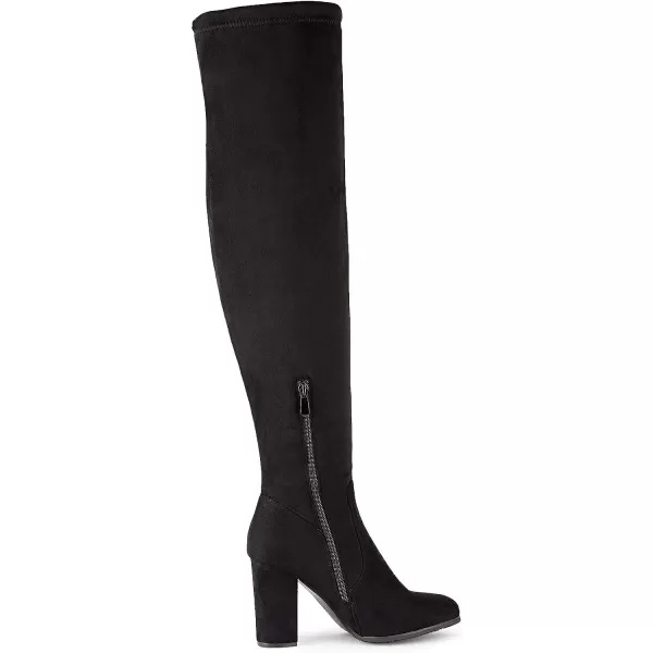 imageDREAM PAIRS Womens Thigh High Fashion Boots Over The Knee Block Heel BootsShooblack