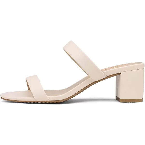 imageDREAM PAIRS Womens Two Strap Open Toe Low Block Chunky Heels Sandals Dress Pumps ShoesApricontPu