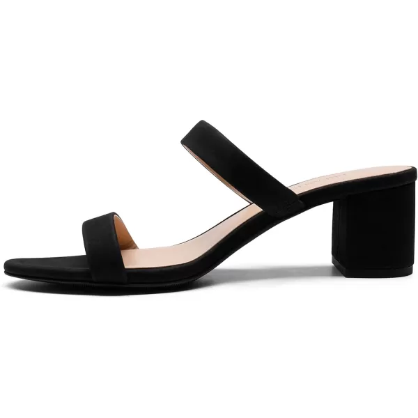 imageDREAM PAIRS Womens Two Strap Open Toe Low Block Chunky Heels Sandals Dress Pumps ShoesBlacknubuck