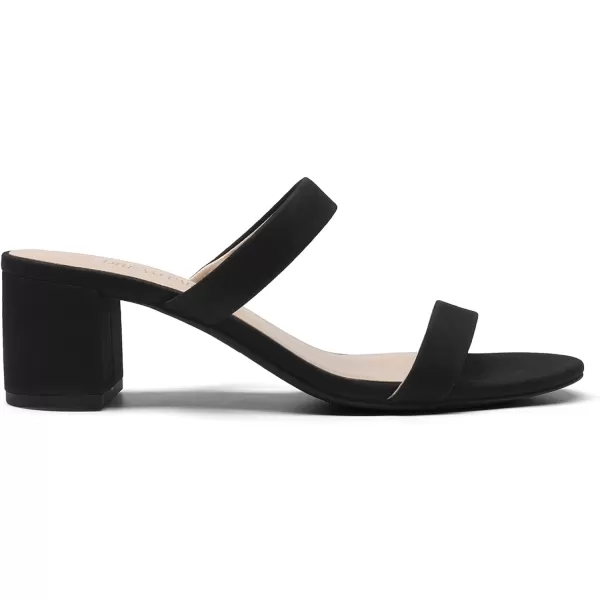 imageDREAM PAIRS Womens Two Strap Open Toe Low Block Chunky Heels Sandals Dress Pumps ShoesBlacknubuck