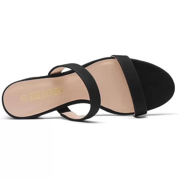 imageDREAM PAIRS Womens Two Strap Open Toe Low Block Chunky Heels Sandals Dress Pumps ShoesBlacknubuck