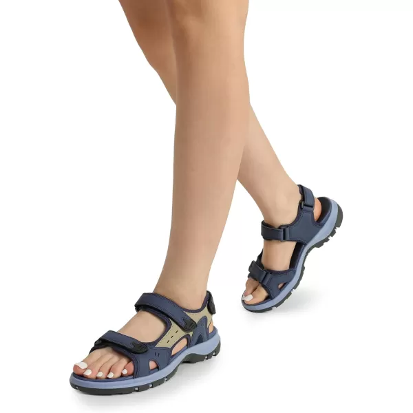 imageDREAM PAIRS Womens Walking Sport Athletic Sandals Open Toe Comfort Casual Outdoor Hiking Summer ShoesNavy