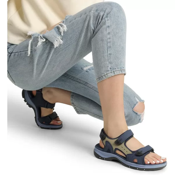 imageDREAM PAIRS Womens Walking Sport Athletic Sandals Open Toe Comfort Casual Outdoor Hiking Summer ShoesNavy
