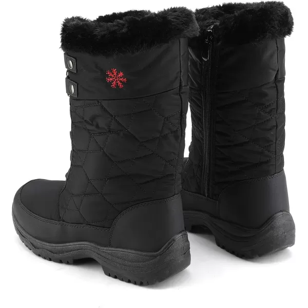 imageDREAM PAIRS Womens Warm Faux Fur Lined MidCalf Winter Snow BootsGooseBlack