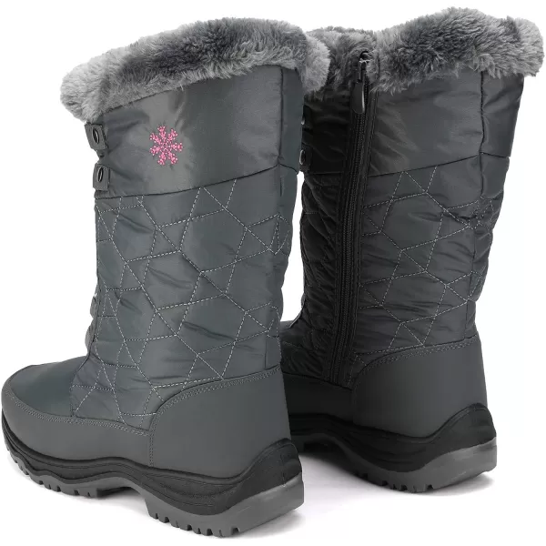 imageDREAM PAIRS Womens Warm Faux Fur Lined MidCalf Winter Snow BootsGooseGrey