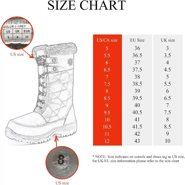 imageDREAM PAIRS Womens Warm Faux Fur Lined MidCalf Winter Snow BootsGooseGrey