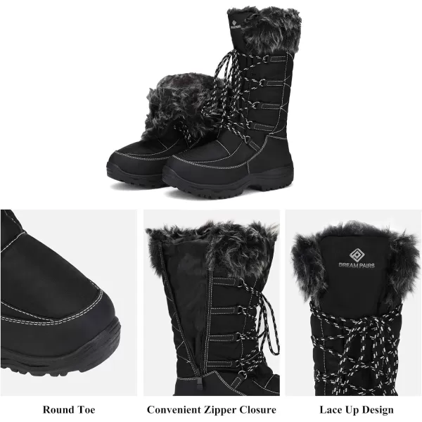 imageDREAM PAIRS Womens Warm Faux Fur Lined MidCalf Winter Snow BootsMaineBlack