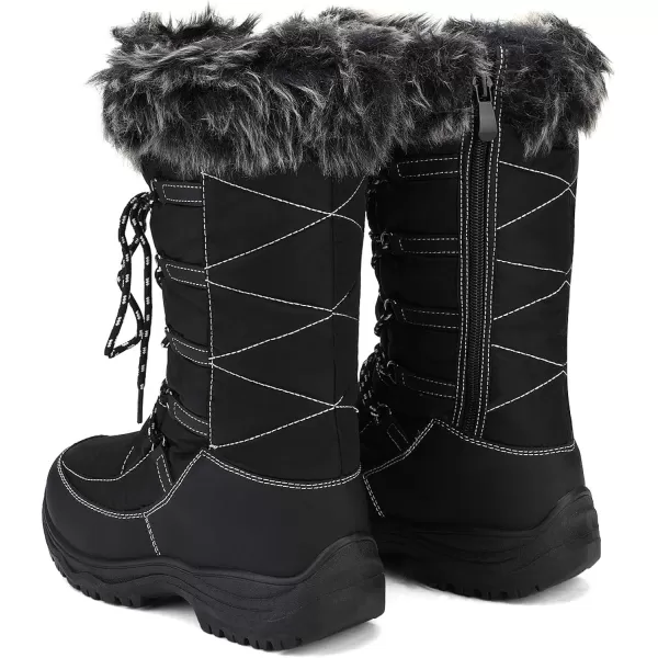 imageDREAM PAIRS Womens Warm Faux Fur Lined MidCalf Winter Snow BootsMaineBlack