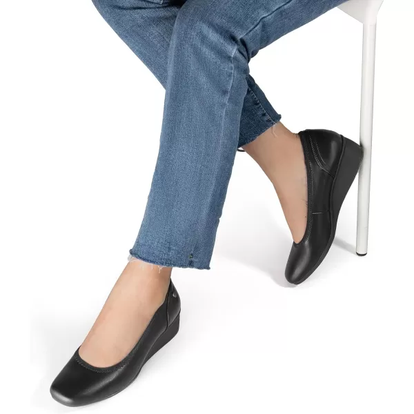 imageDREAM PAIRS Womens Wedge Low Heels Square Close Block Toe Dress Comfortable Wedding Bride Office Pumps ShoesBlackpu
