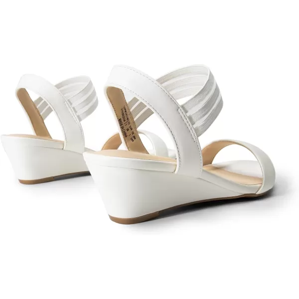 imageDREAM PAIRS Womens Wedge Sandals Low Heel Slip On Ankle Strap Business Casual Dress Shoes for WomenWhitepu
